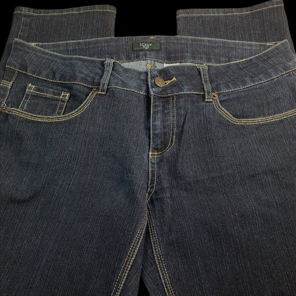 J.Crew Jeans Women's Size 31 Stretch Denim Straight Leg Wide Waistband Low Rise - Picture 3 of 6